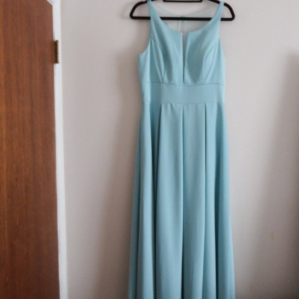 NWT GLS x Elizabeth K Aqua Formal Gown  L